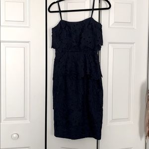 Black Halo Navy Lace Dress